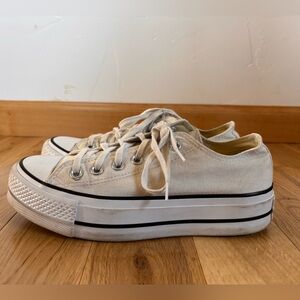 Converse Chuck Taylor All Star Platform Low-Top White Sneakers